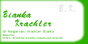 bianka krachler business card